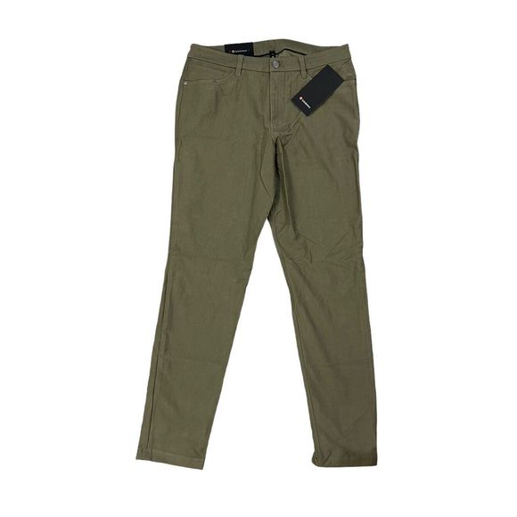 Lululemon ABC Slim-Fit 5 Pocket Pant 34"Utilitech Men’s Size 32 X 34 Green NWT - Picture 3 of 11